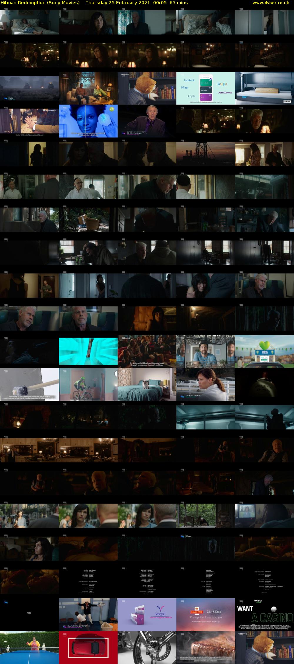 Hitman Redemption (Sony Movies) Thursday 25 February 2021 00:05 - 01:10