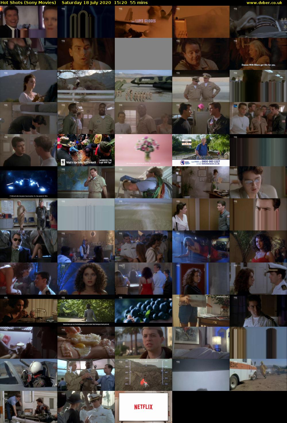 Hot Shots (Sony Movies) Saturday 18 July 2020 15:20 - 16:15