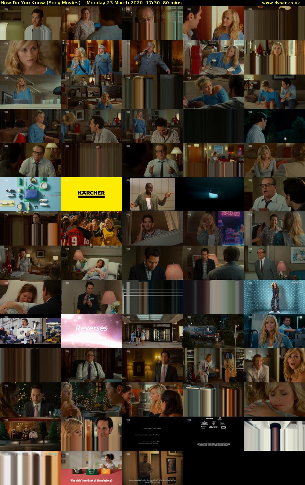 How Do You Know (Sony Movies) Monday 23 March 2020 17:30 - 18:50