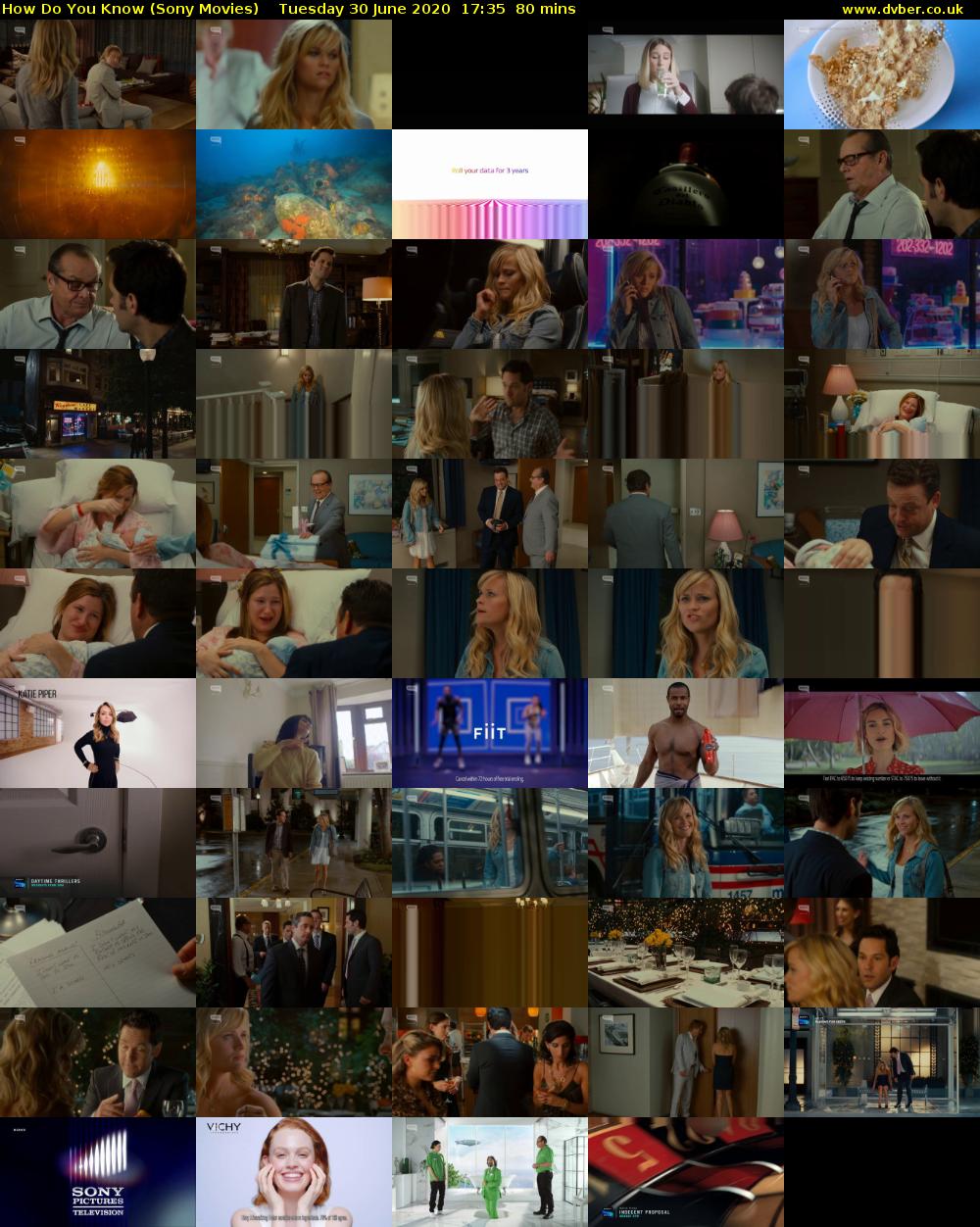 How Do You Know (Sony Movies) Tuesday 30 June 2020 17:35 - 18:55