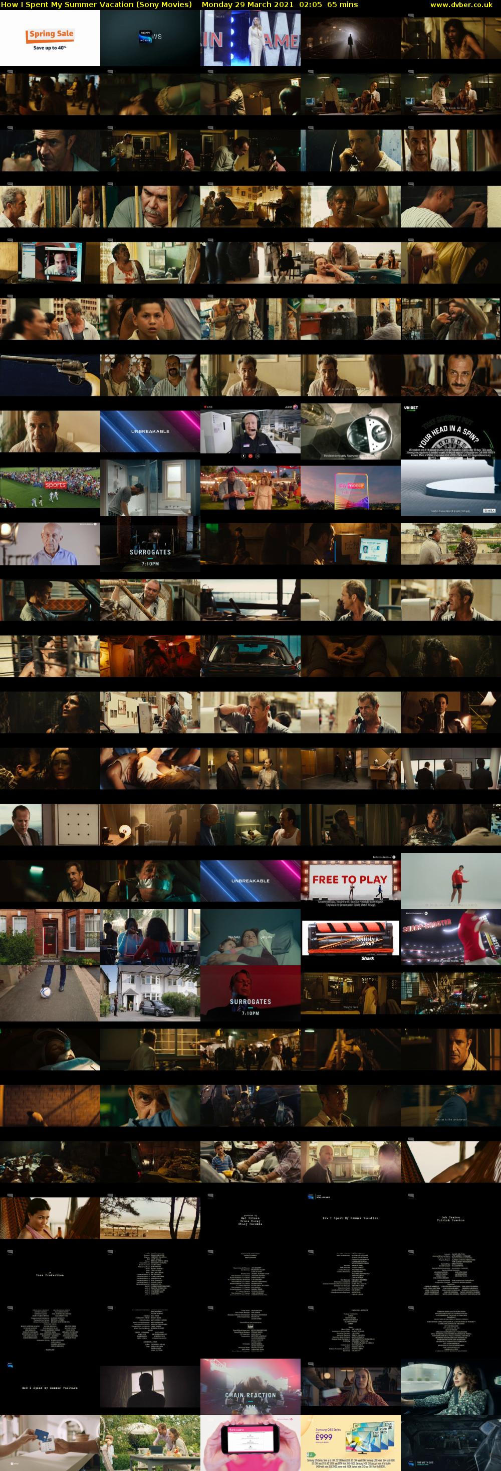 How I Spent My Summer Vacation (Sony Movies) Monday 29 March 2021 02:05 - 03:10