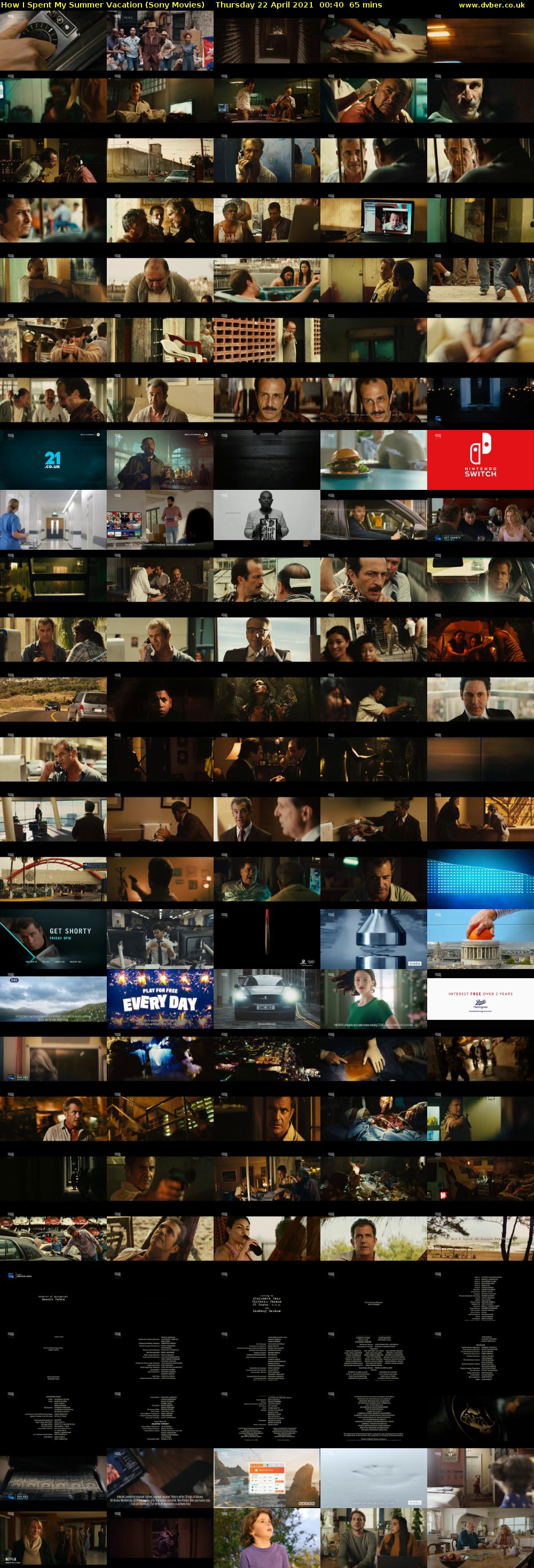 How I Spent My Summer Vacation (Sony Movies) Thursday 22 April 2021 00:40 - 01:45