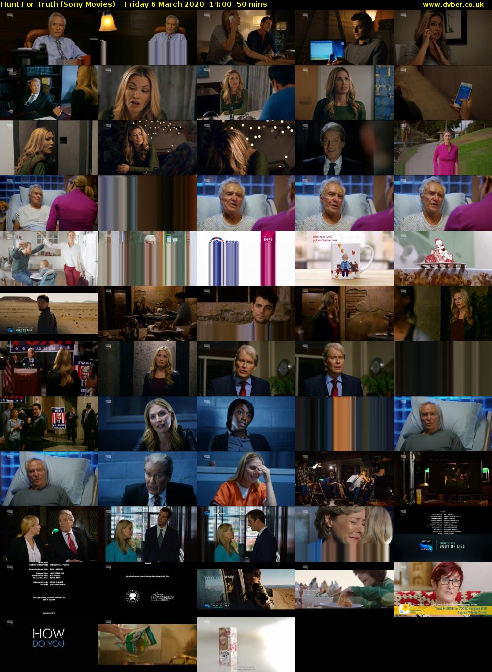 Hunt For Truth (Sony Movies) Friday 6 March 2020 14:00 - 14:50