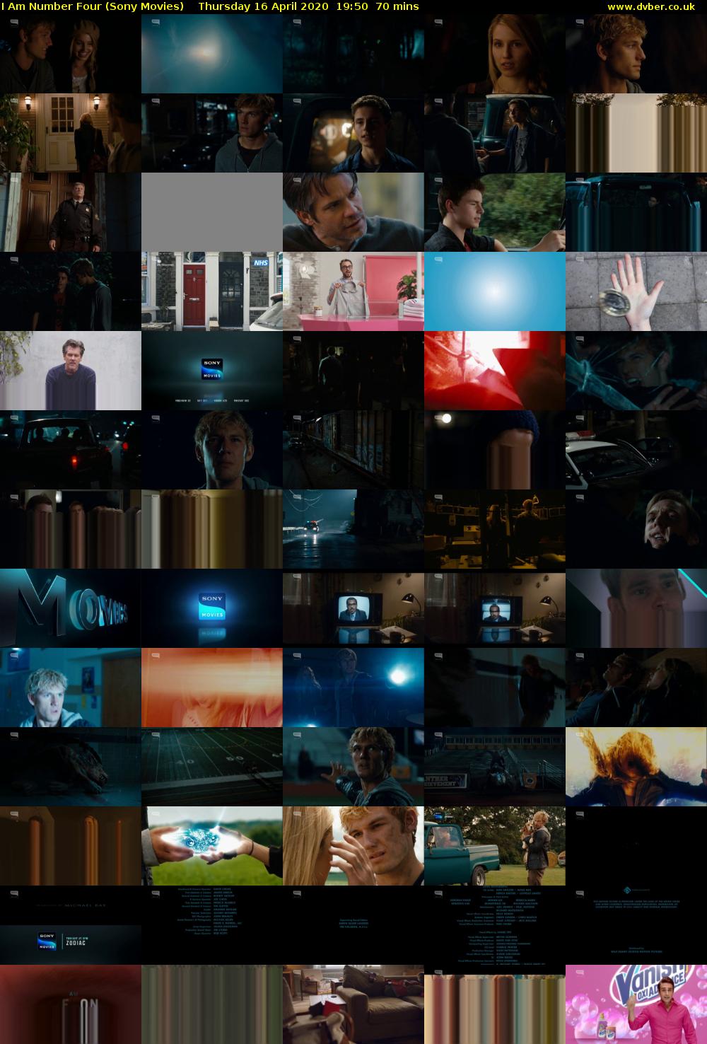 I Am Number Four (Sony Movies) Thursday 16 April 2020 19:50 - 21:00