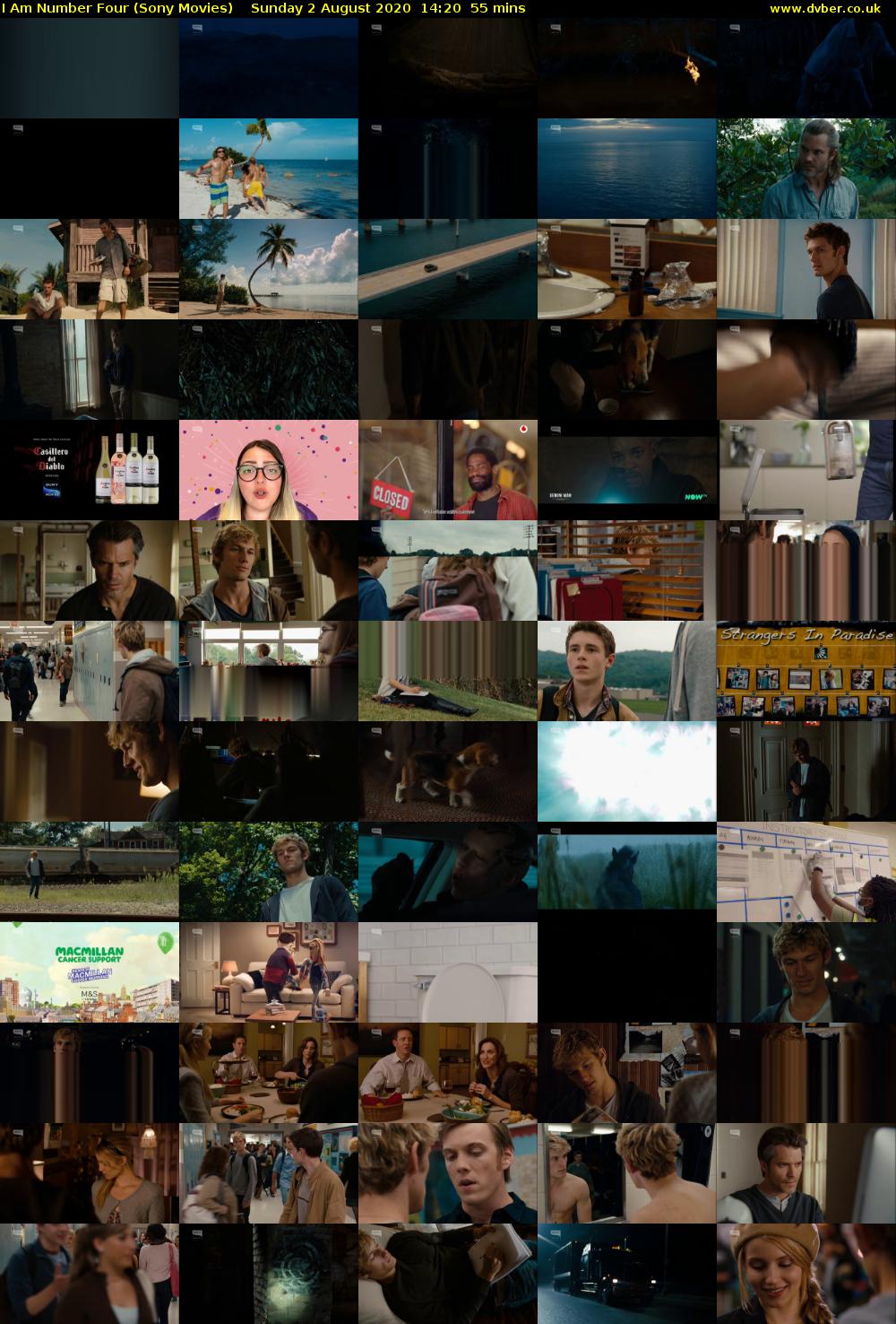 I Am Number Four (Sony Movies) Sunday 2 August 2020 14:20 - 15:15