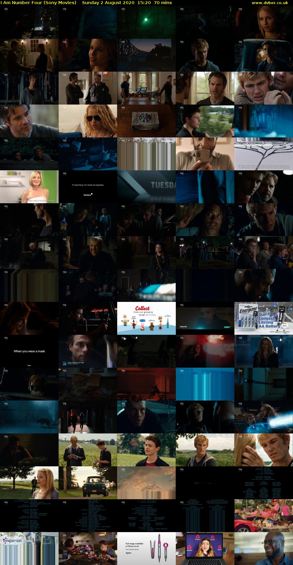 I Am Number Four (Sony Movies) Sunday 2 August 2020 15:20 - 16:30