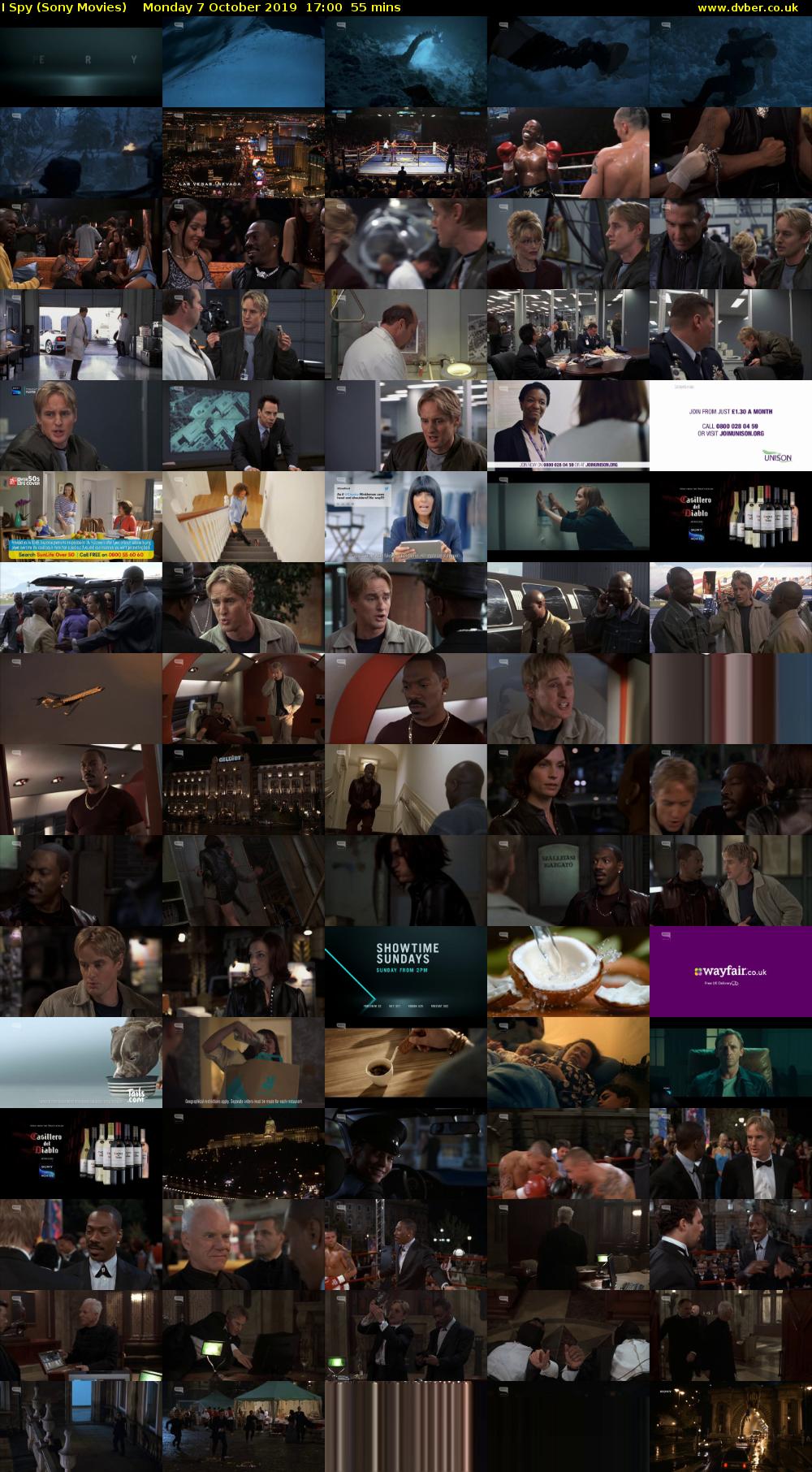 I Spy (Sony Movies) Monday 7 October 2019 17:00 - 17:55