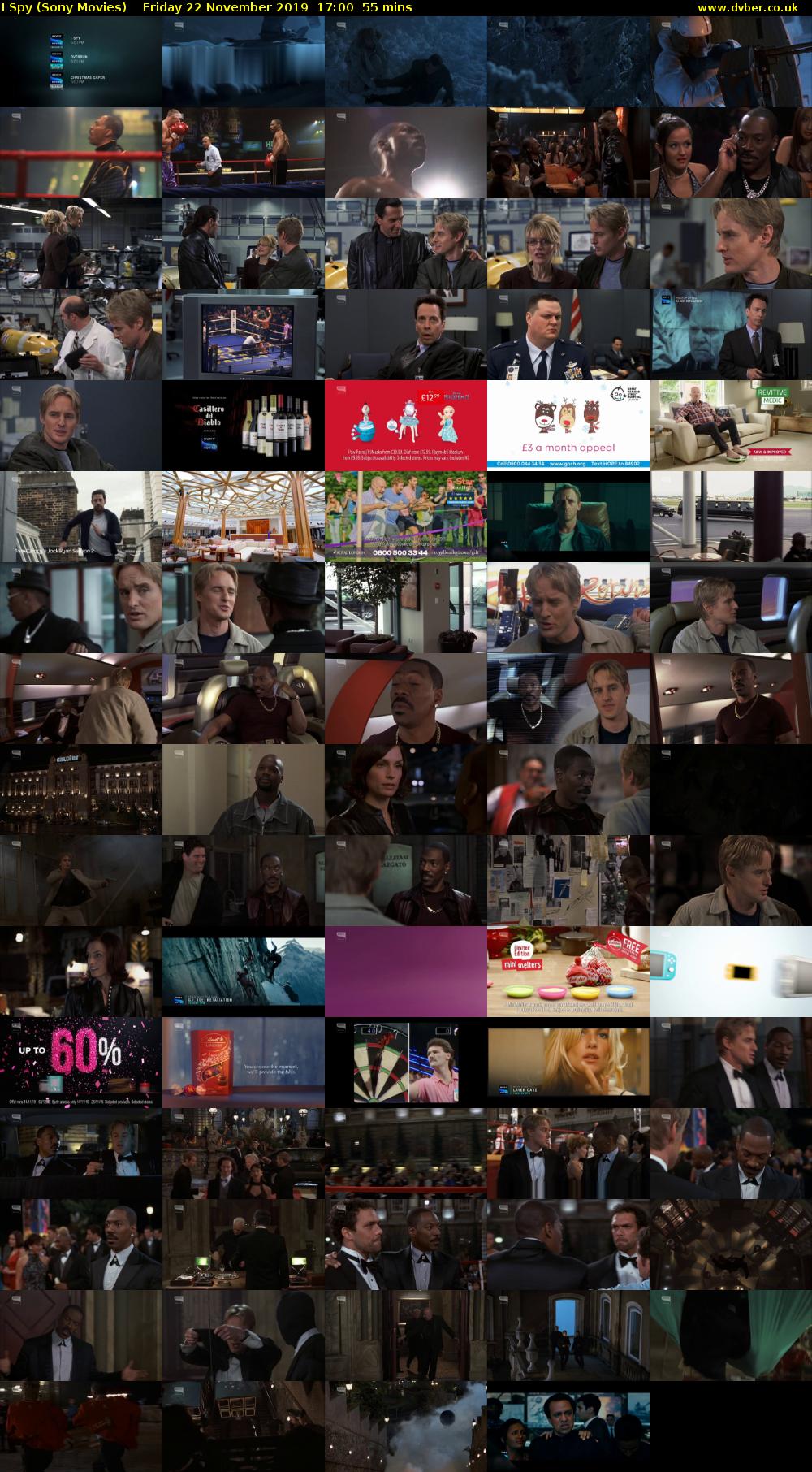 I Spy (Sony Movies) Friday 22 November 2019 17:00 - 17:55
