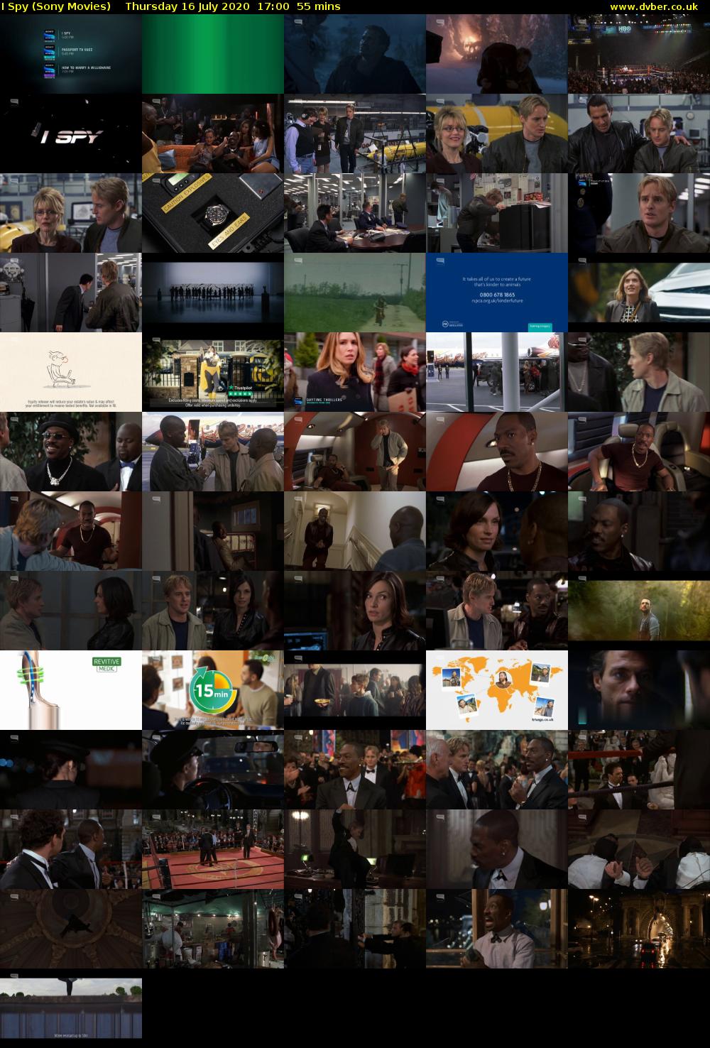 I Spy (Sony Movies) Thursday 16 July 2020 17:00 - 17:55