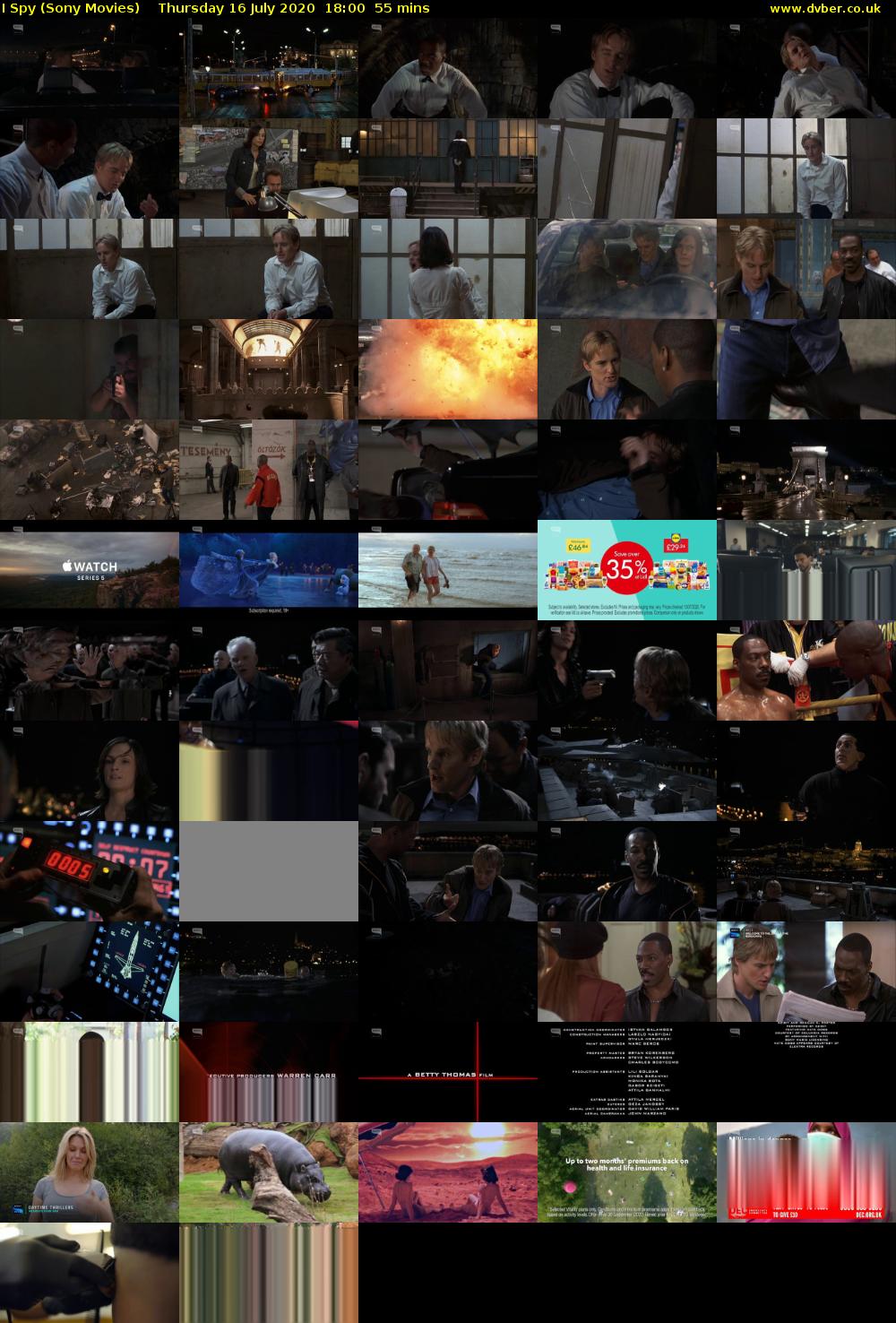 I Spy (Sony Movies) Thursday 16 July 2020 18:00 - 18:55