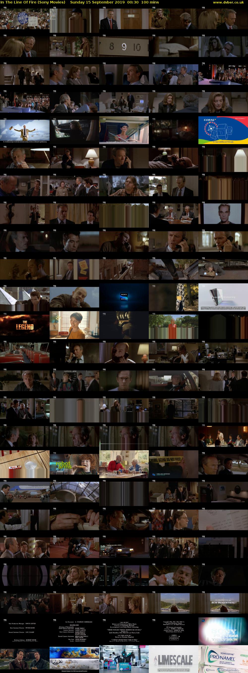 In The Line Of Fire (Sony Movies) Sunday 15 September 2019 00:30 - 02:10