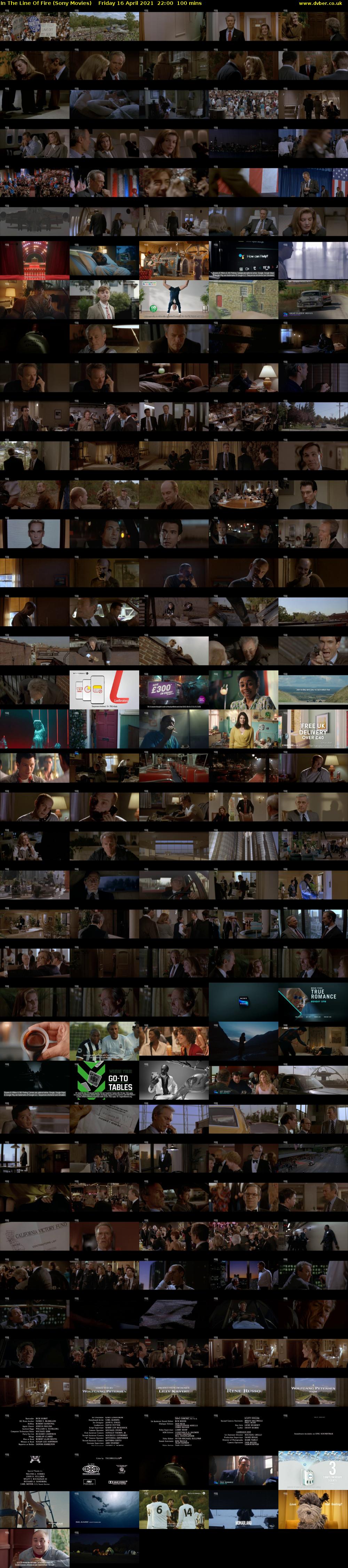 In The Line Of Fire (Sony Movies) Friday 16 April 2021 22:00 - 23:40