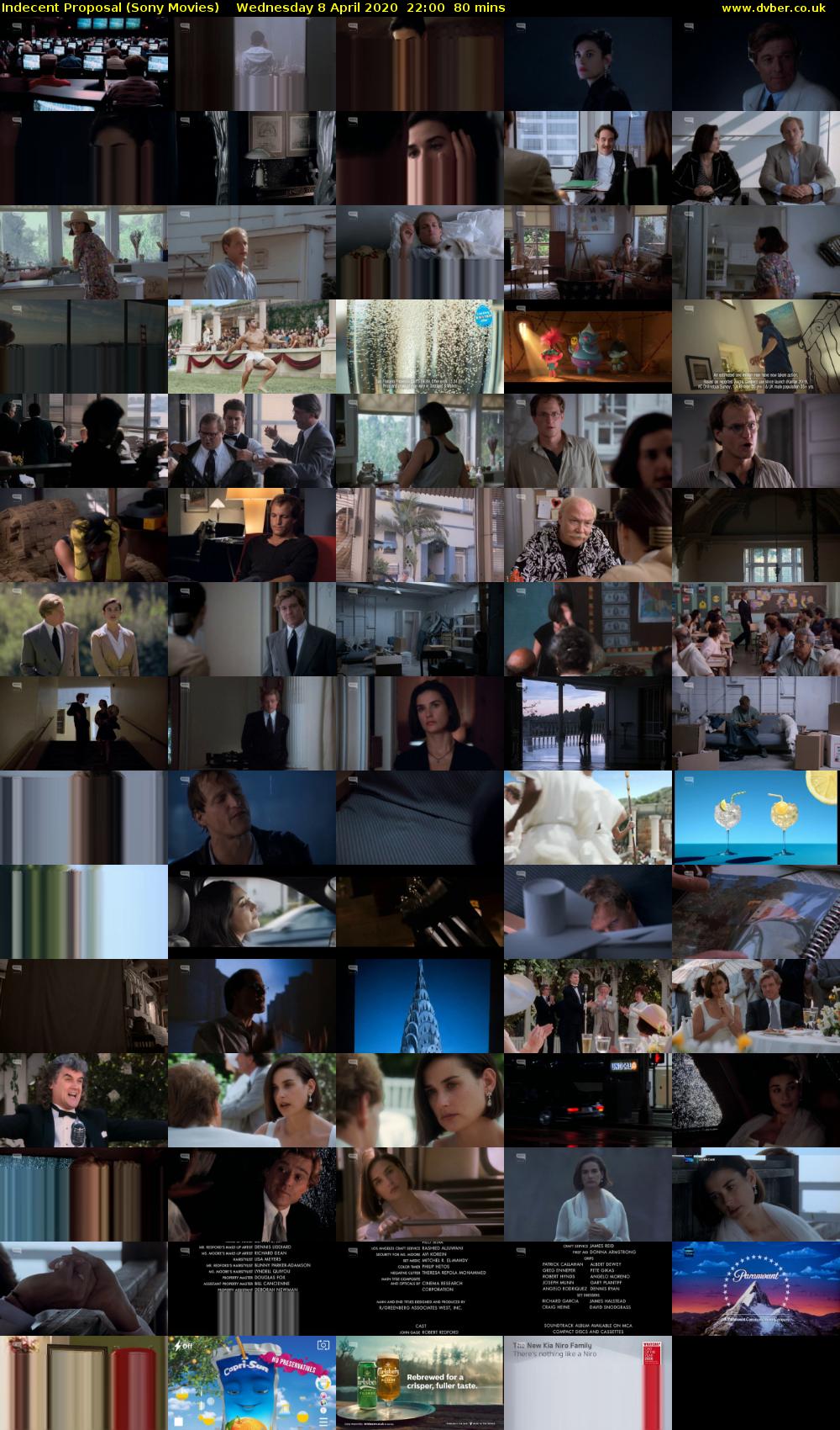 Indecent Proposal (Sony Movies) Wednesday 8 April 2020 22:00 - 23:20