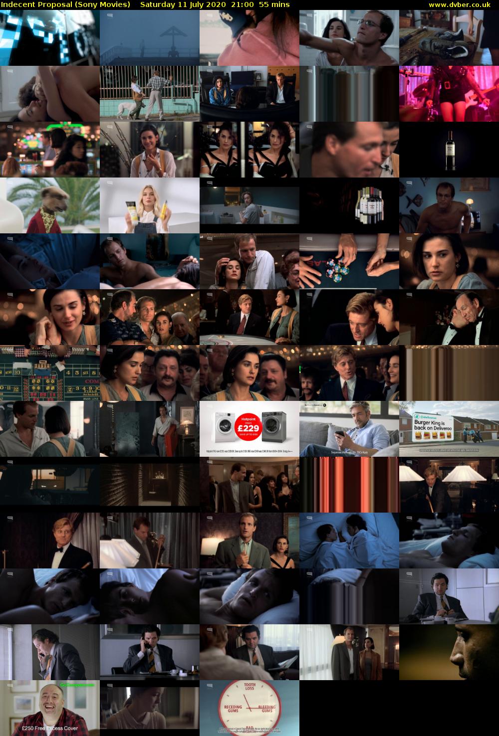 Indecent Proposal (Sony Movies) Saturday 11 July 2020 21:00 - 21:55