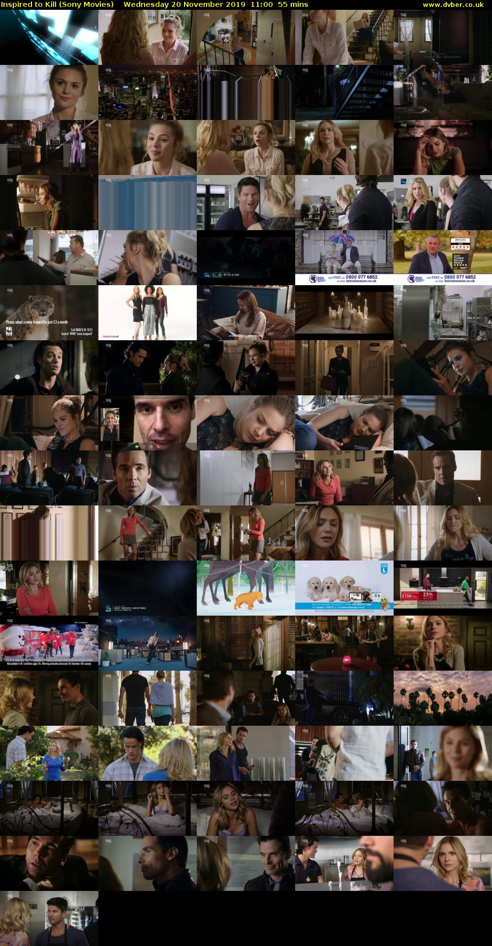 Inspired to Kill (Sony Movies) Wednesday 20 November 2019 11:00 - 11:55