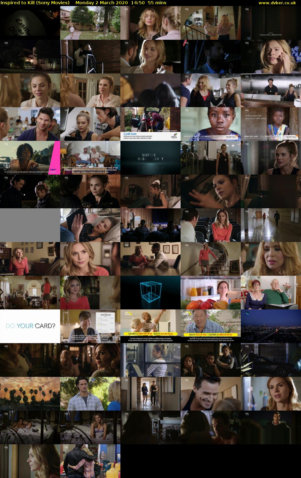 Inspired to Kill (Sony Movies) Monday 2 March 2020 14:50 - 15:45