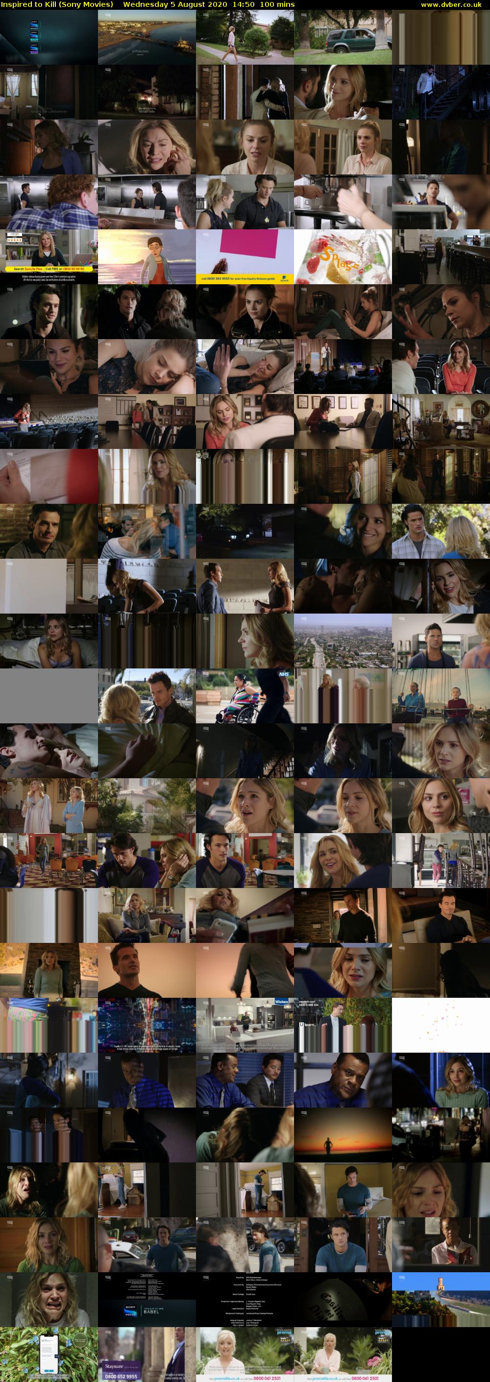 Inspired to Kill (Sony Movies) Wednesday 5 August 2020 14:50 - 16:30