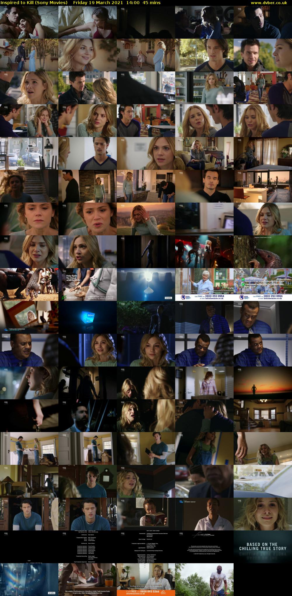 Inspired to Kill (Sony Movies) Friday 19 March 2021 14:00 - 14:45