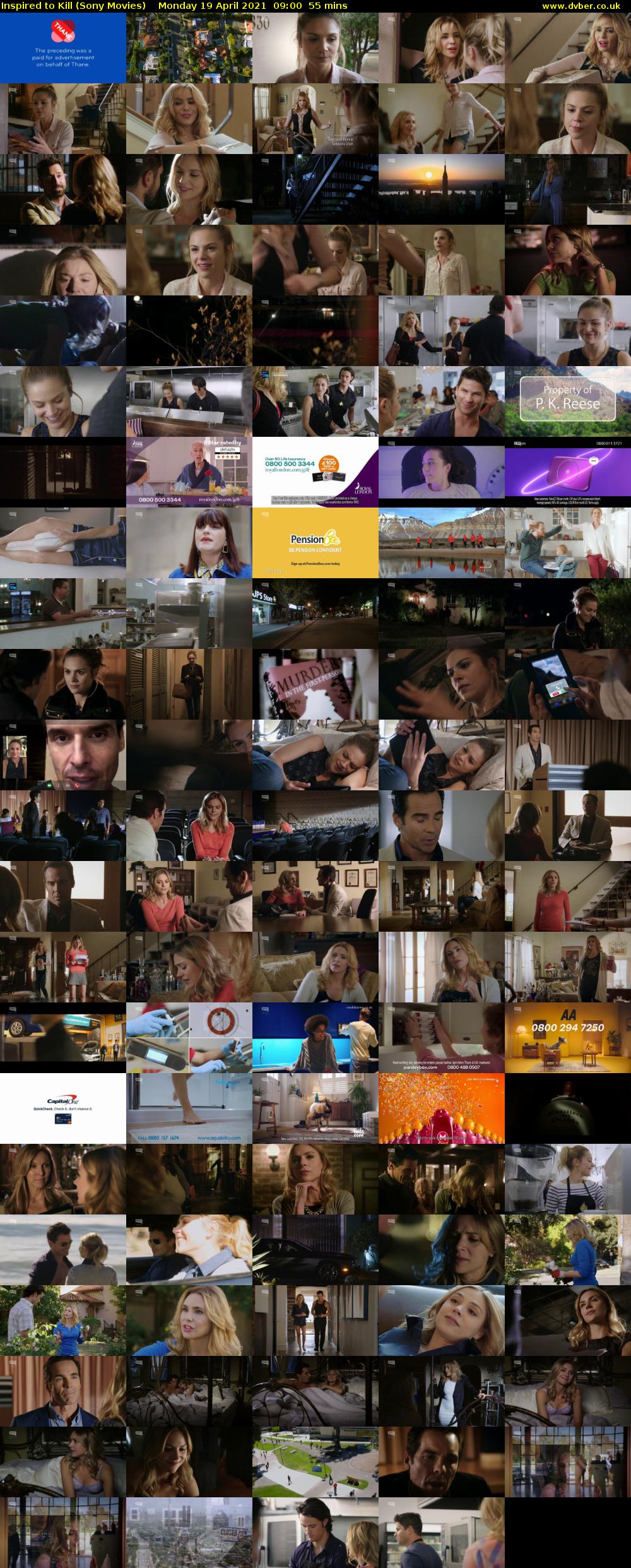 Inspired to Kill (Sony Movies) Monday 19 April 2021 09:00 - 09:55