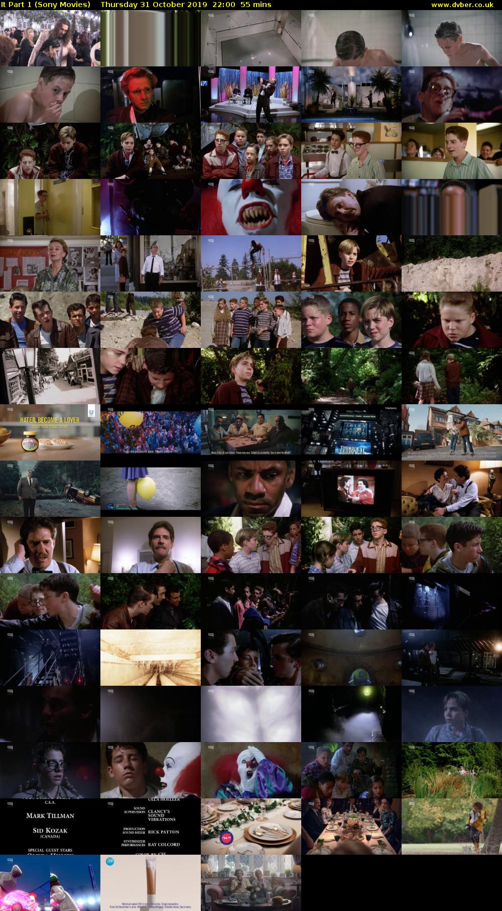 It Part 1 (Sony Movies) Thursday 31 October 2019 22:00 - 22:55