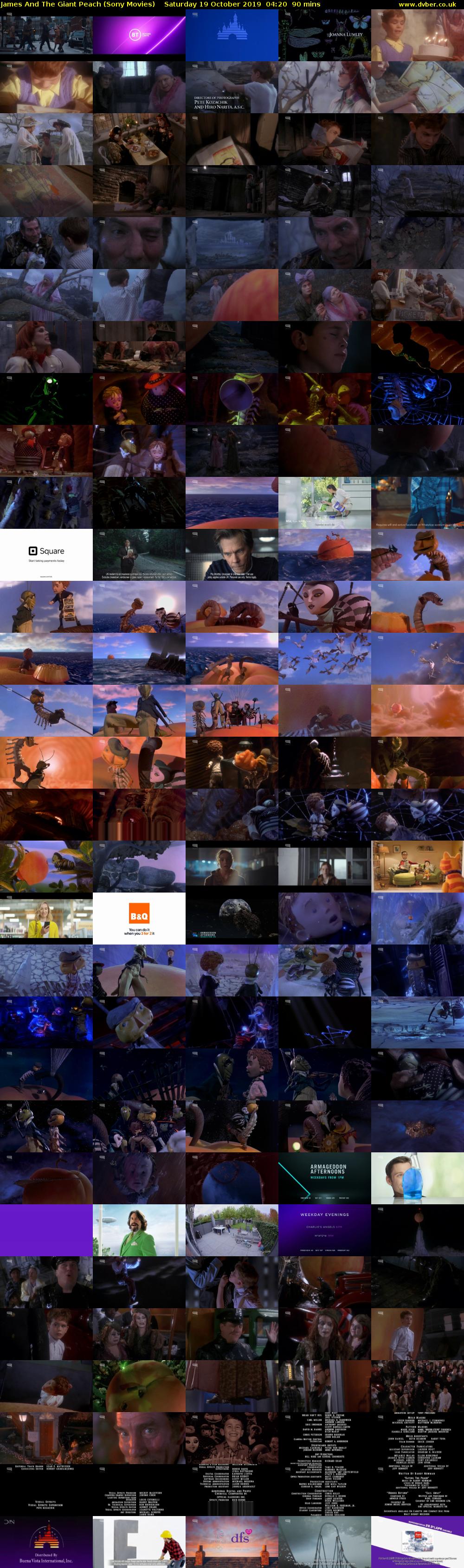 James And The Giant Peach (Sony Movies) Saturday 19 October 2019 04:20 - 05:50