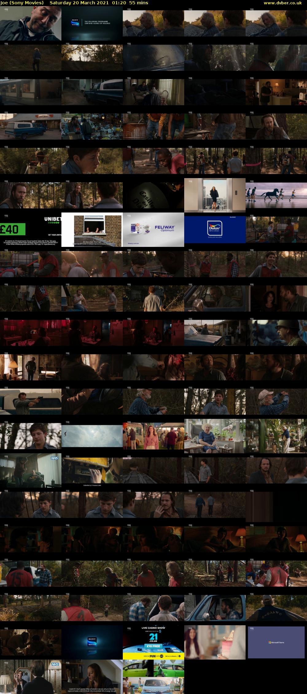 Joe (Sony Movies) Saturday 20 March 2021 01:20 - 02:15