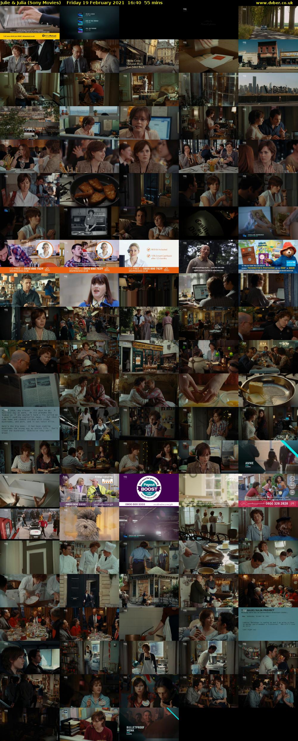 Julie & Julia (Sony Movies) Friday 19 February 2021 16:40 - 17:35