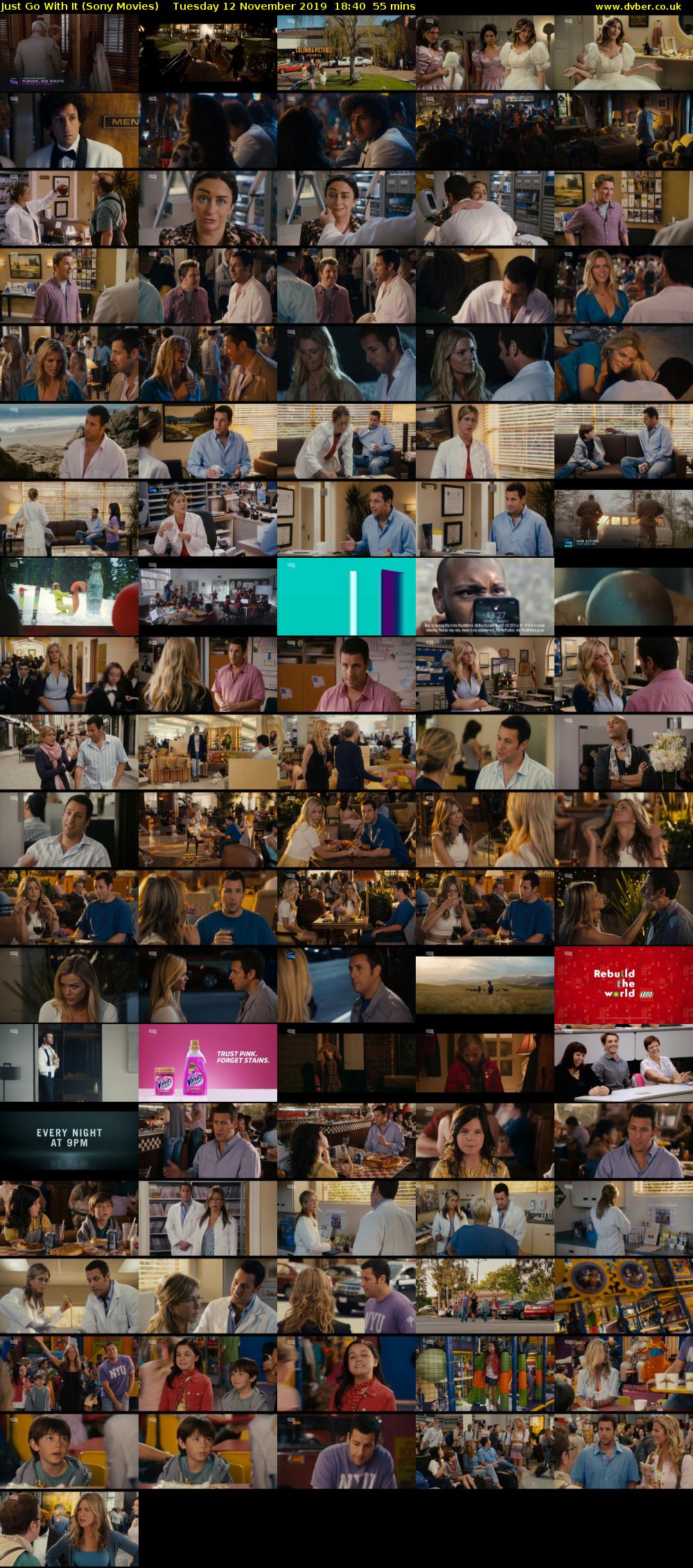 Just Go With It (Sony Movies) Tuesday 12 November 2019 18:40 - 19:35