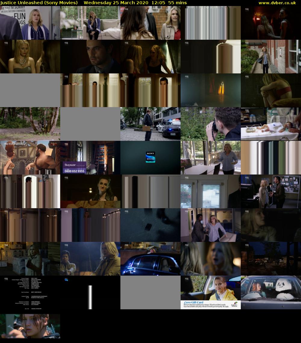 Justice Unleashed (Sony Movies) Wednesday 25 March 2020 12:05 - 13:00