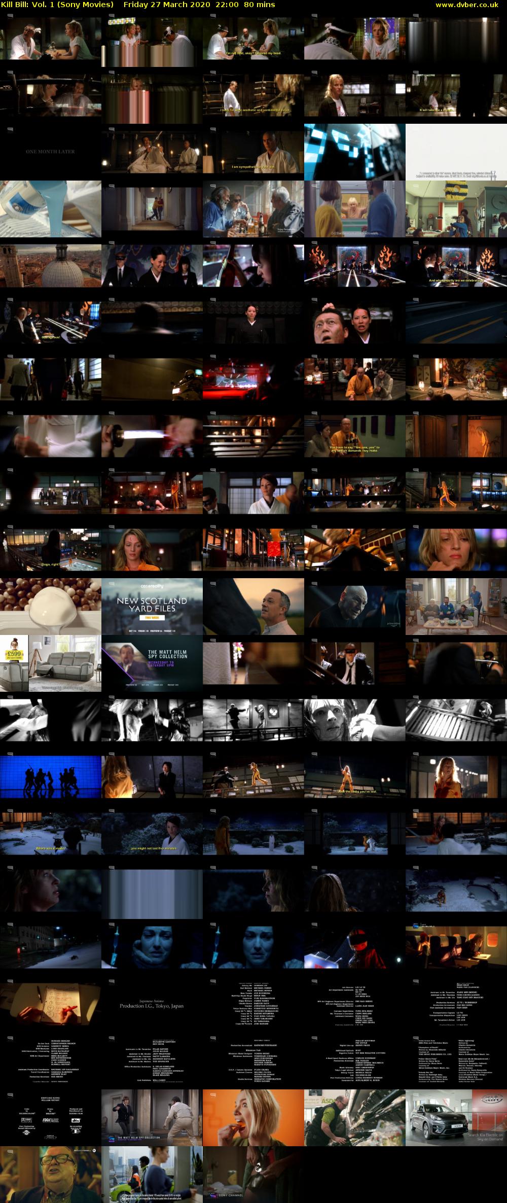 Kill Bill: Vol. 1 (Sony Movies) Friday 27 March 2020 22:00 - 23:20