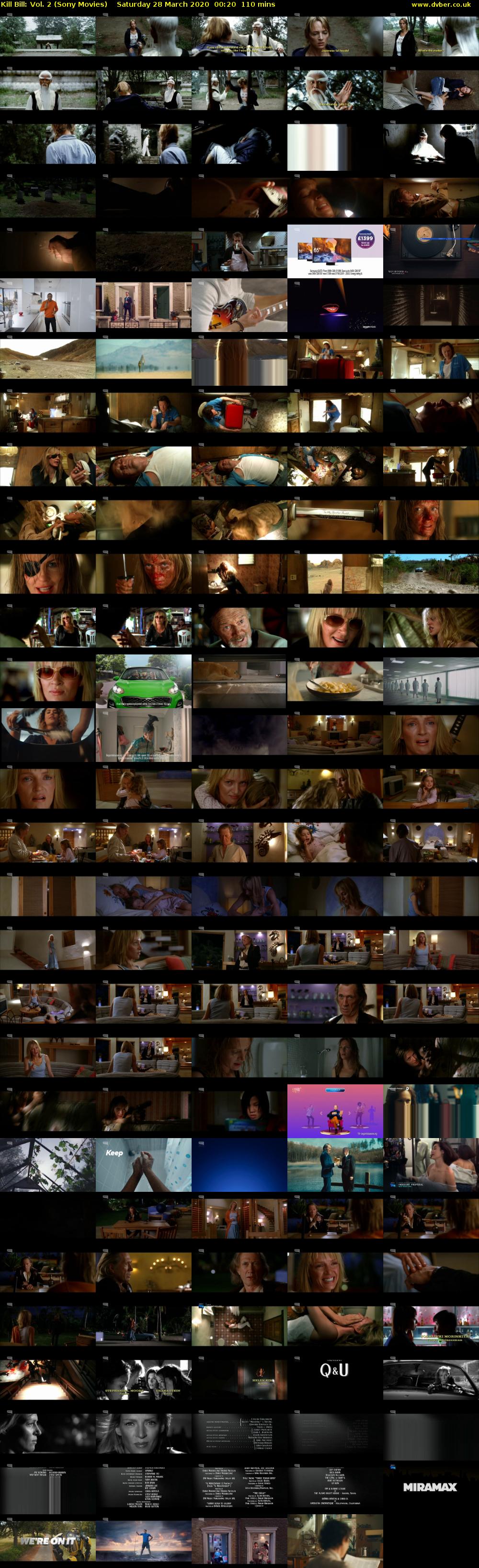 Kill Bill: Vol. 2 (Sony Movies) Saturday 28 March 2020 00:20 - 02:10