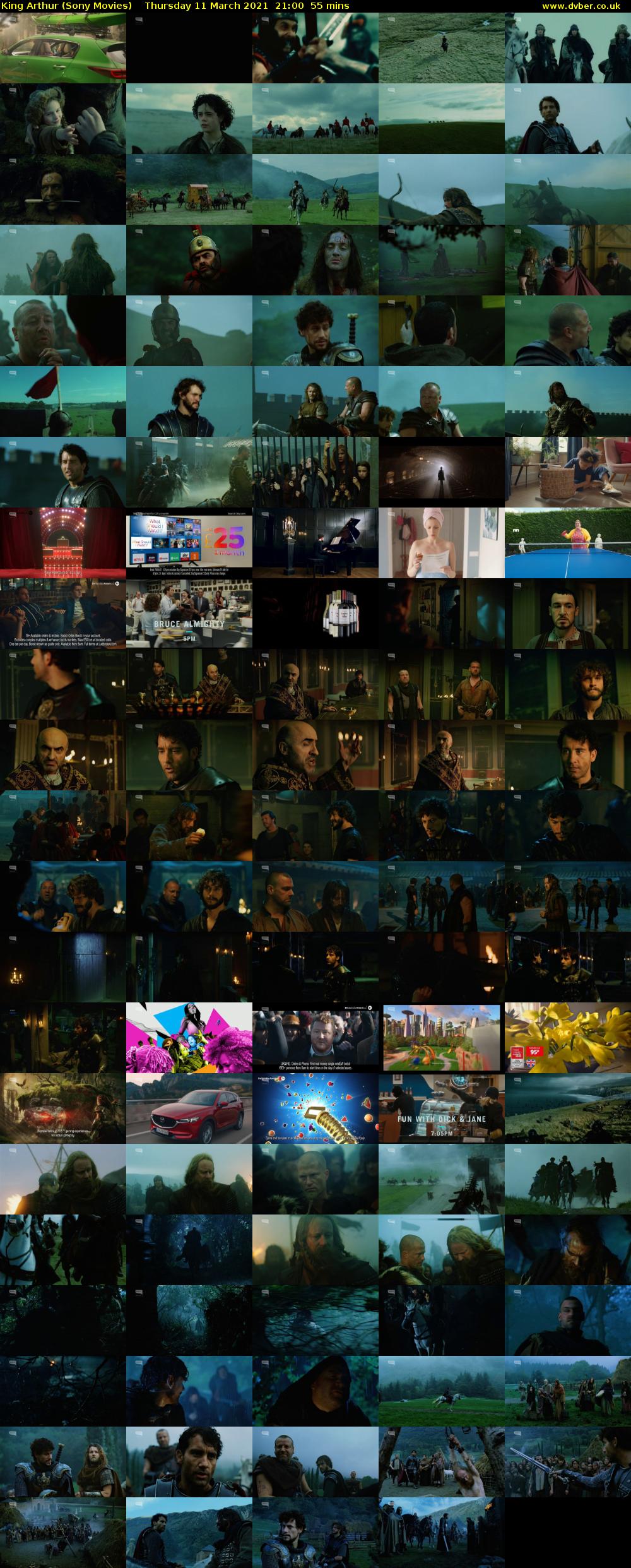 King Arthur (Sony Movies) Thursday 11 March 2021 21:00 - 21:55