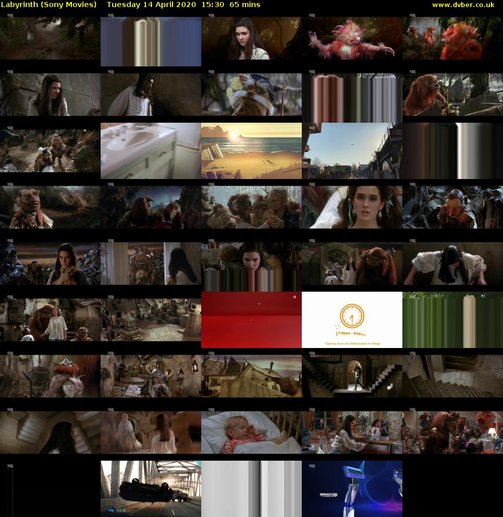 Labyrinth (Sony Movies) Tuesday 14 April 2020 15:30 - 16:35