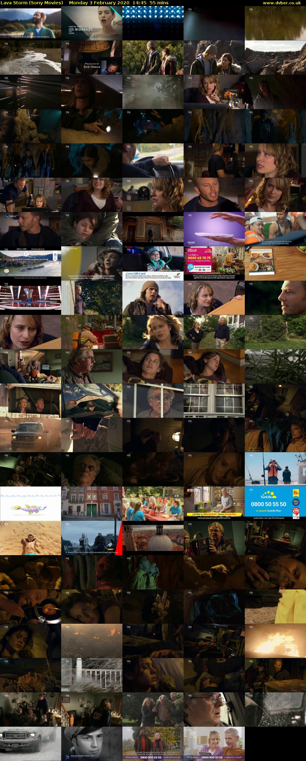Lava Storm (Sony Movies) Monday 3 February 2020 14:45 - 15:40