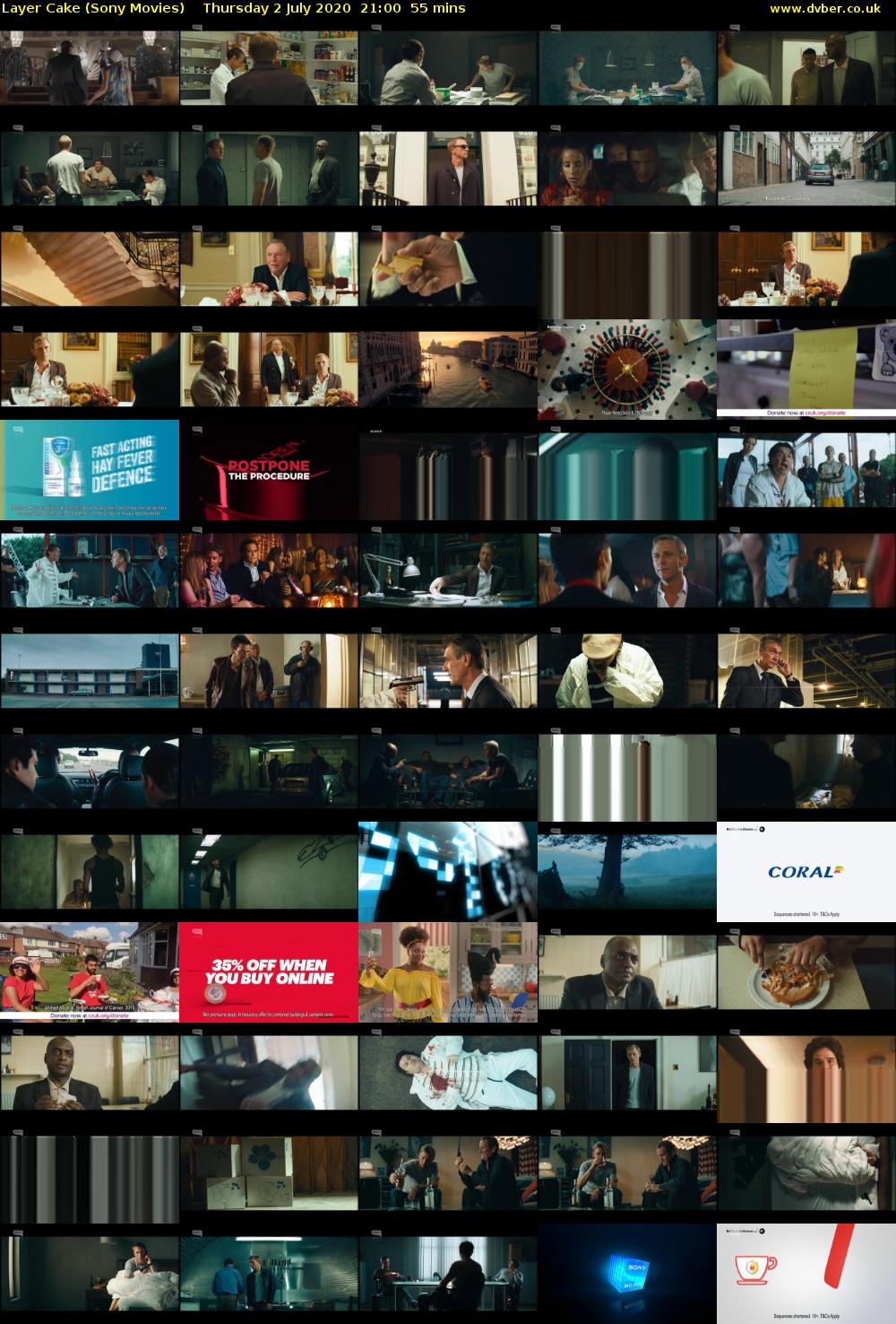 Layer Cake (Sony Movies) Thursday 2 July 2020 21:00 - 21:55