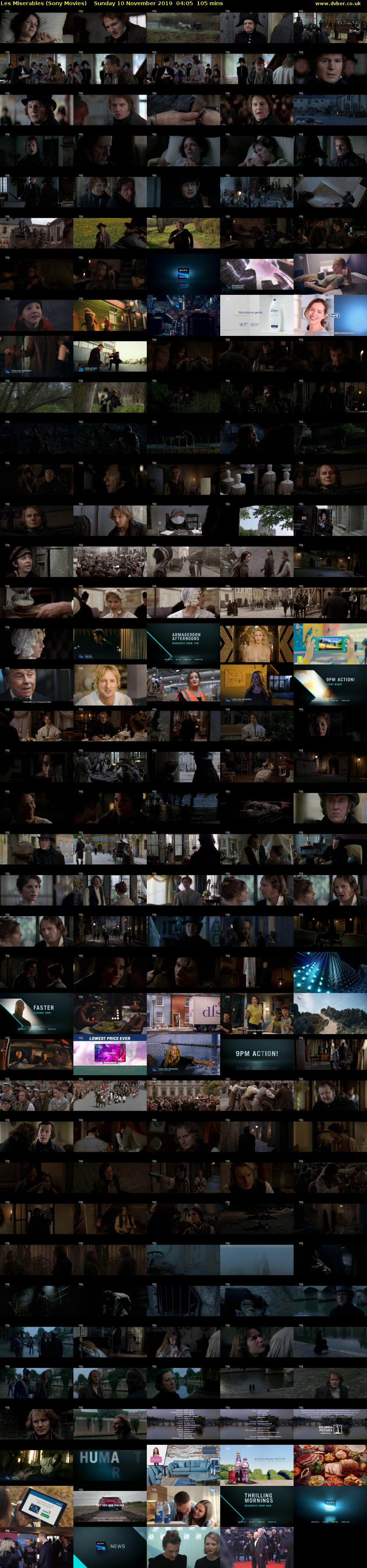 Les Miserables (Sony Movies) Sunday 10 November 2019 04:05 - 05:50