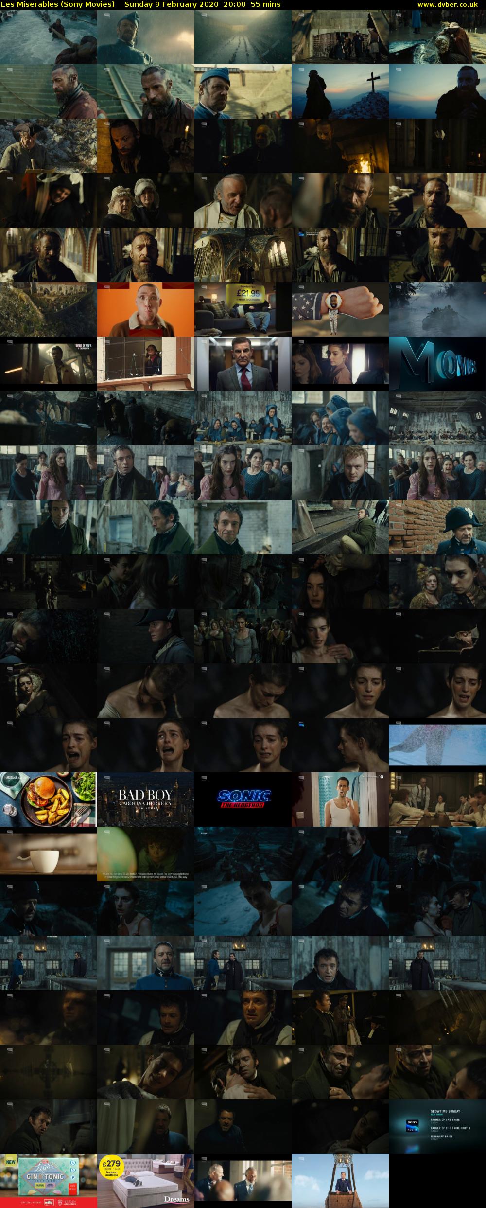 Les Miserables (Sony Movies) Sunday 9 February 2020 20:00 - 20:55