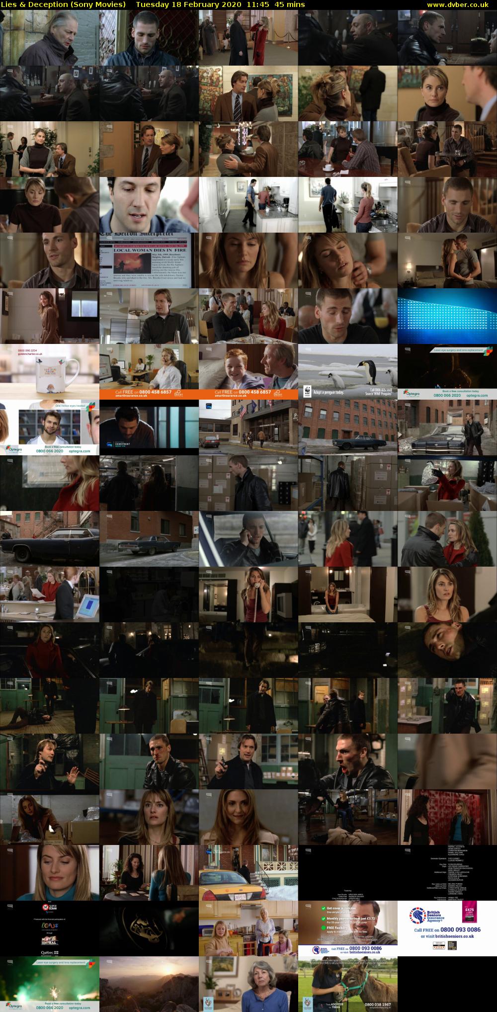 Lies & Deception (Sony Movies) Tuesday 18 February 2020 11:45 - 12:30