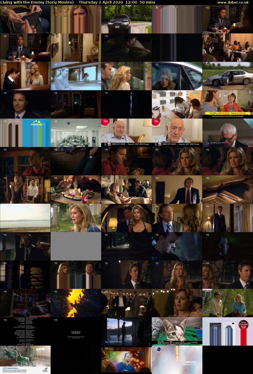 Living with the Enemy (Sony Movies) Thursday 2 April 2020 12:00 - 12:50