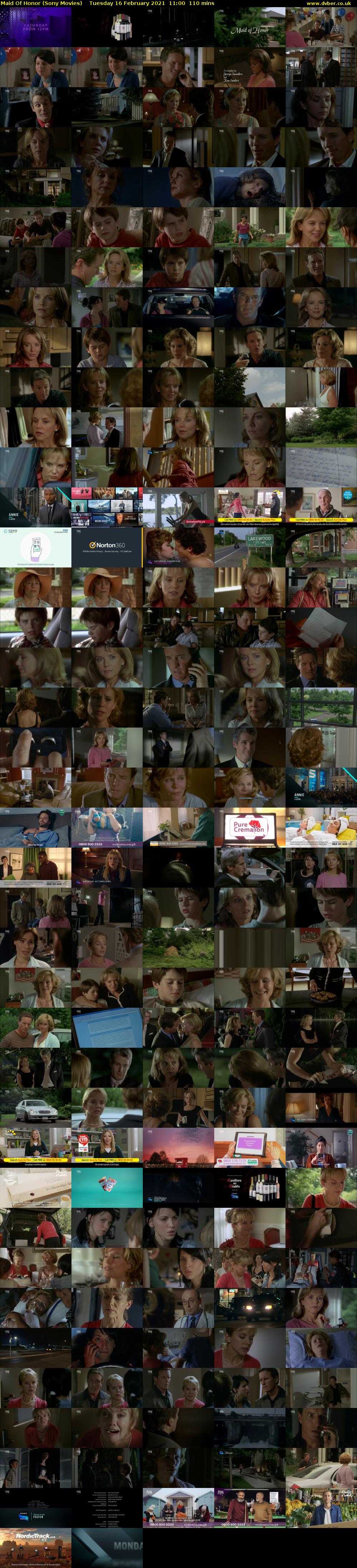 Maid Of Honor (Sony Movies) Tuesday 16 February 2021 11:00 - 12:50