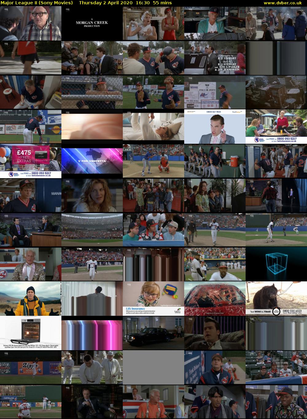 Major League II (Sony Movies) Thursday 2 April 2020 16:30 - 17:25