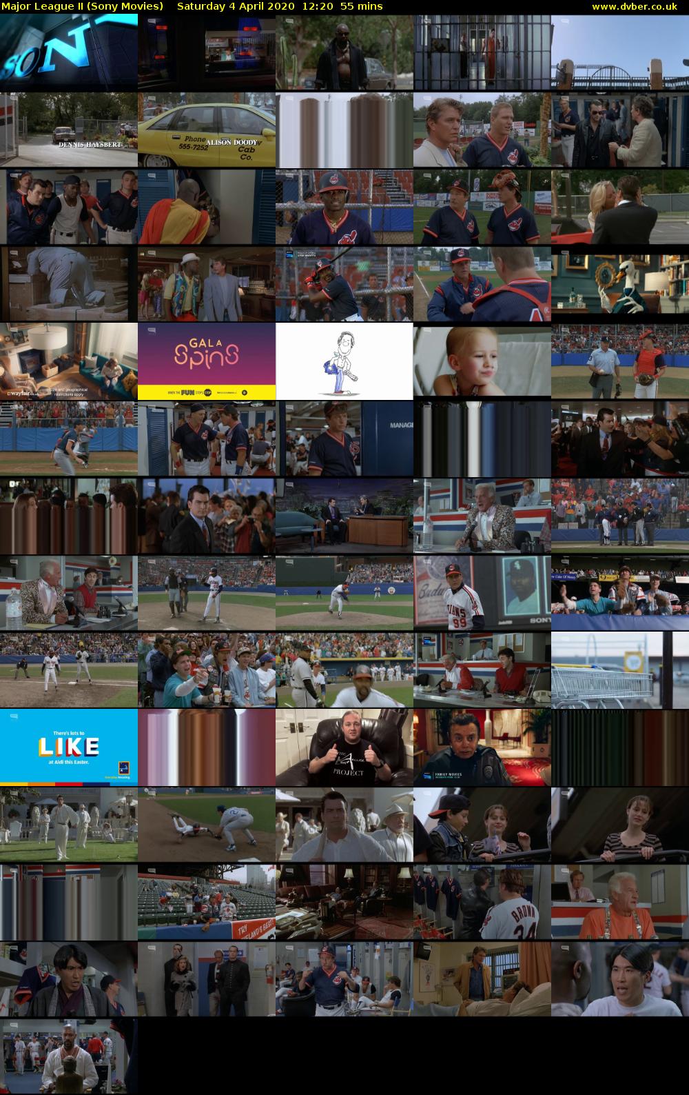 Major League II (Sony Movies) Saturday 4 April 2020 12:20 - 13:15