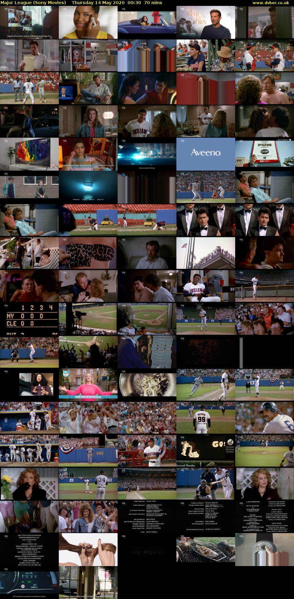 Major League (Sony Movies) Thursday 14 May 2020 00:30 - 01:40
