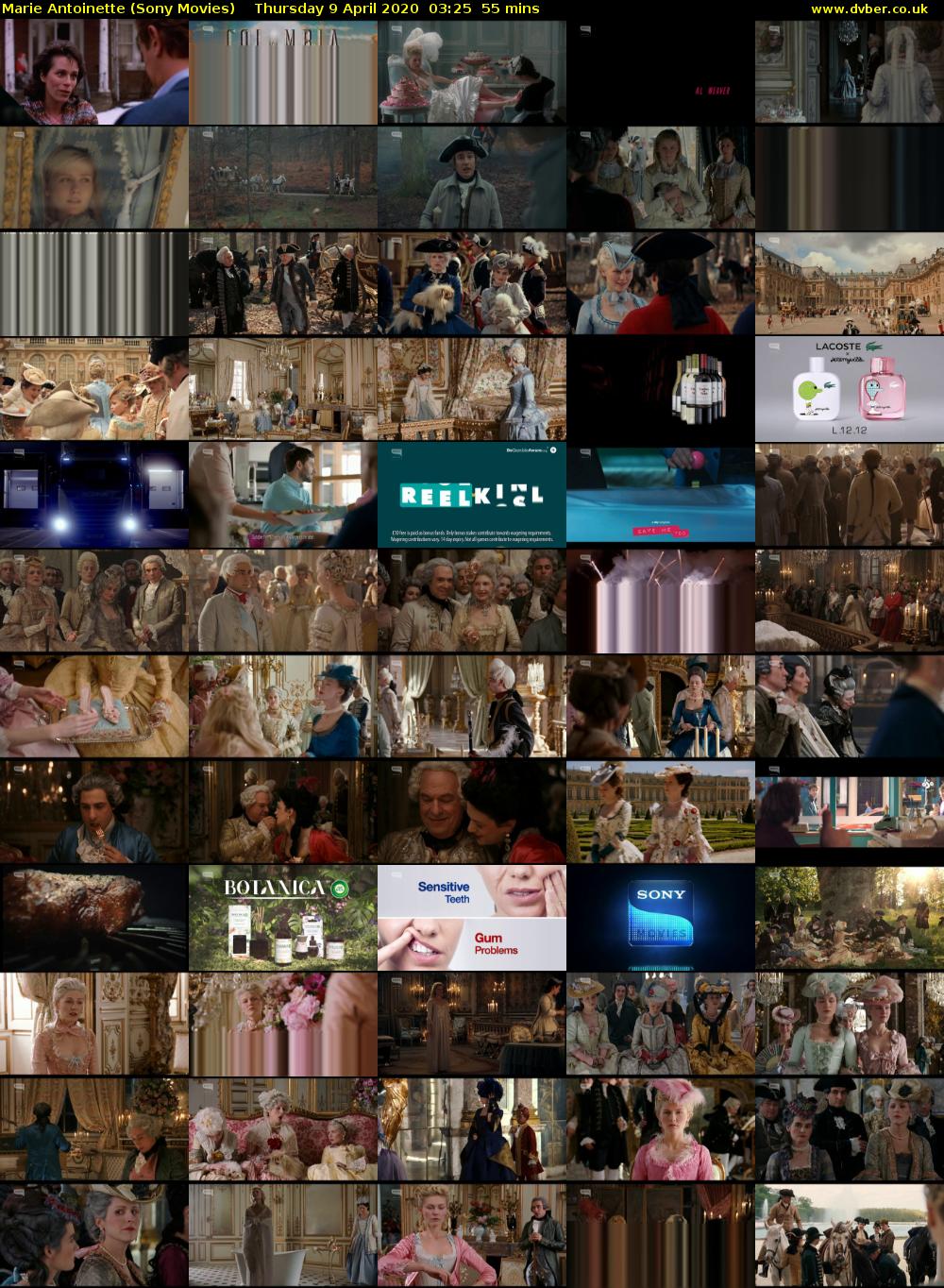 Marie Antoinette (Sony Movies) Thursday 9 April 2020 03:25 - 04:20