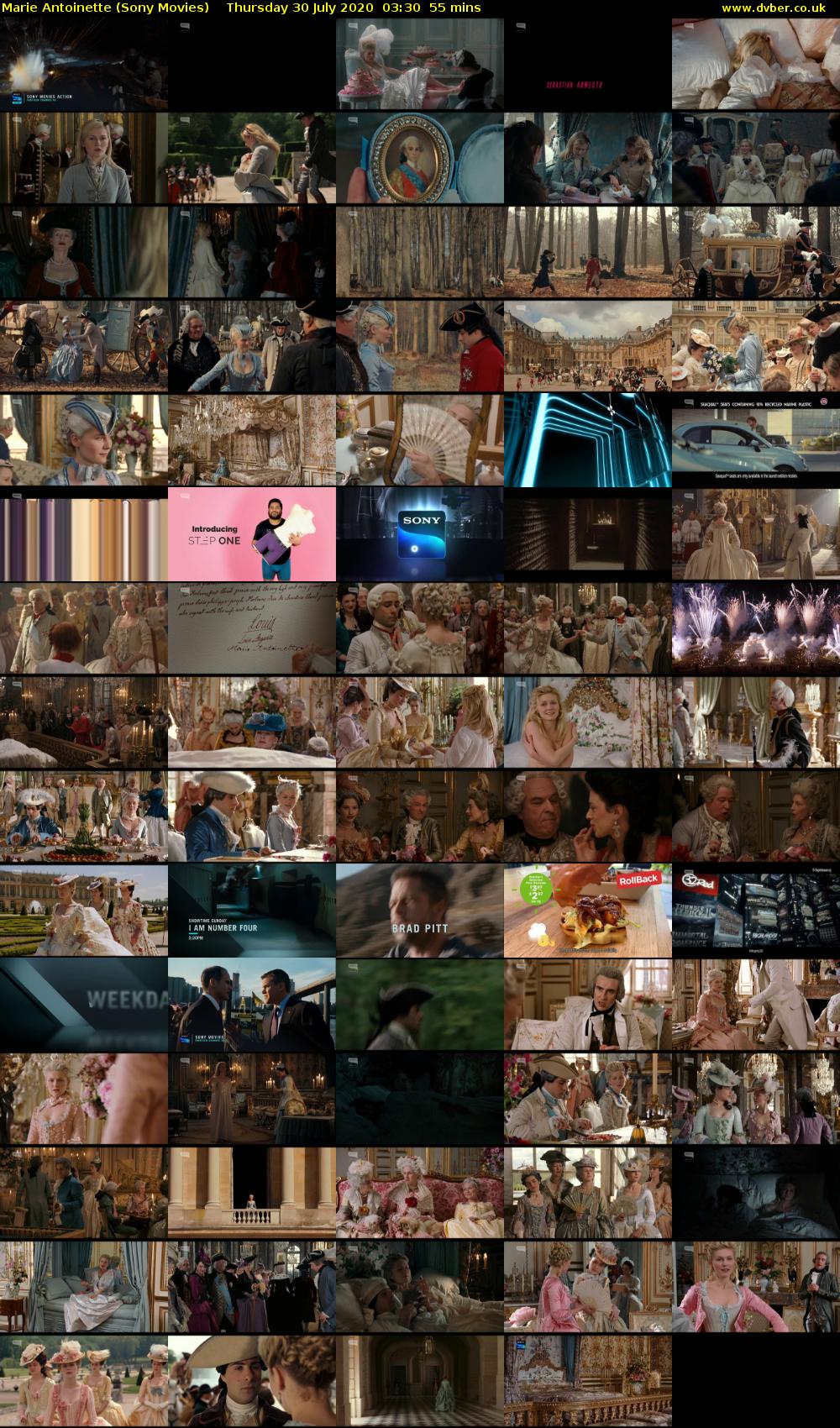 Marie Antoinette (Sony Movies) Thursday 30 July 2020 03:30 - 04:25
