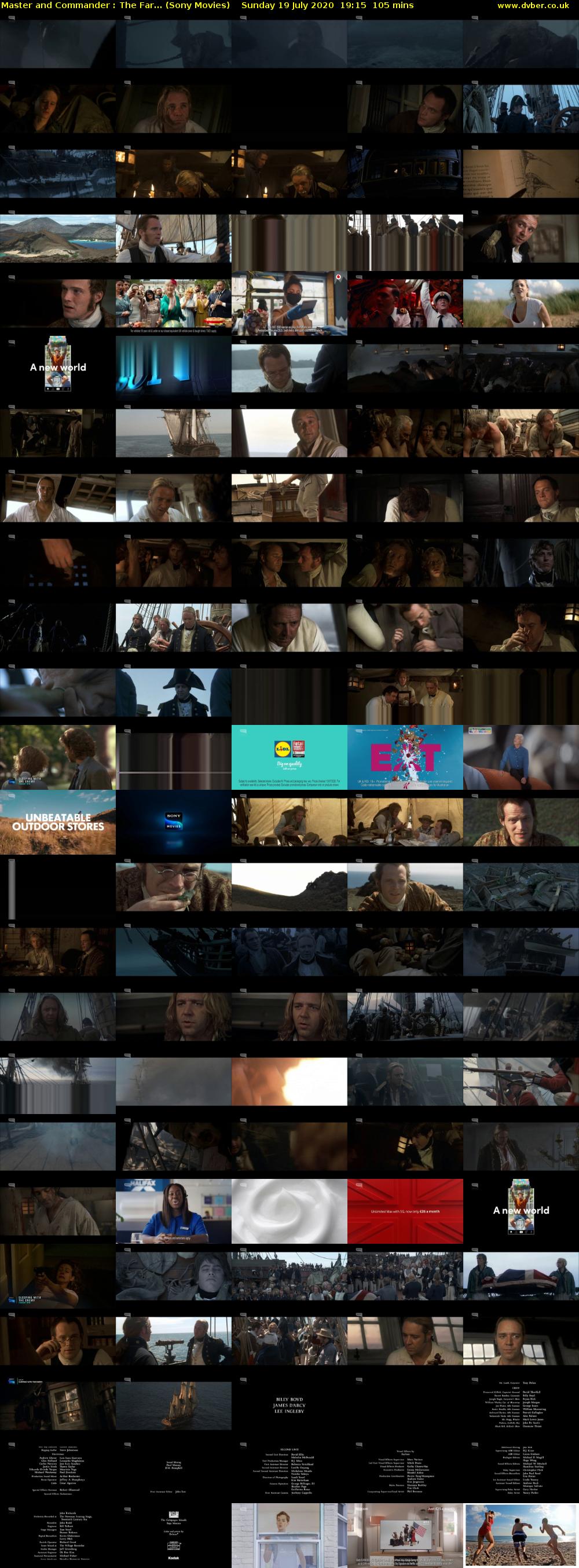 Master and Commander : The Far... (Sony Movies) Sunday 19 July 2020 19:15 - 21:00