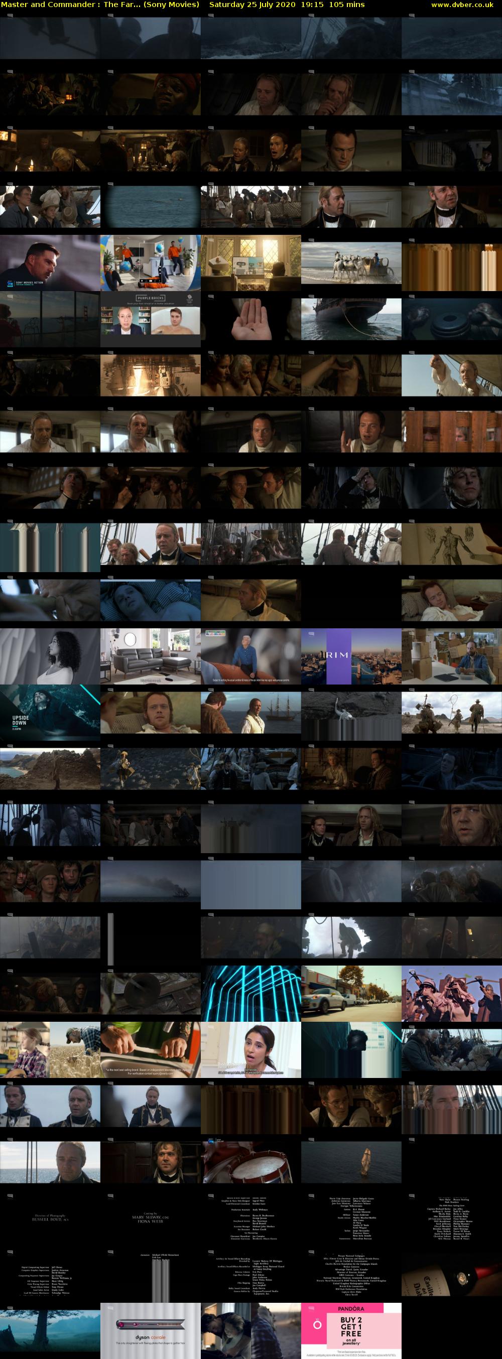 Master and Commander : The Far... (Sony Movies) Saturday 25 July 2020 19:15 - 21:00