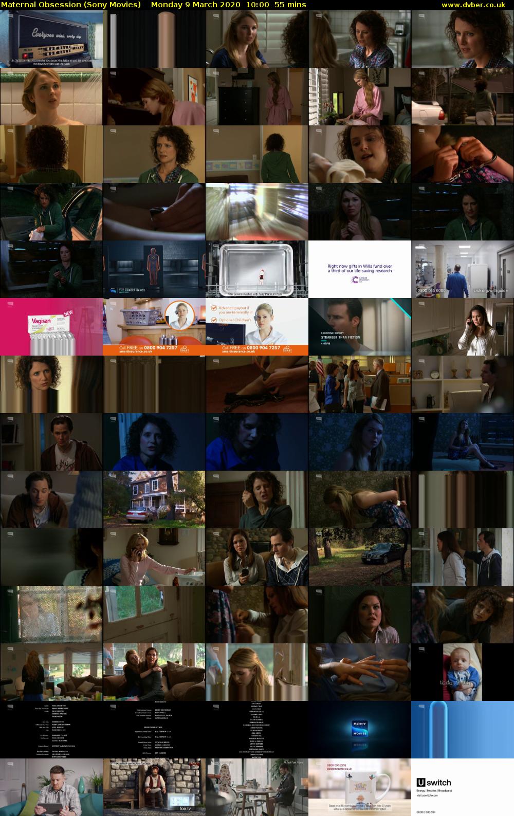Maternal Obsession (Sony Movies) Monday 9 March 2020 10:00 - 10:55