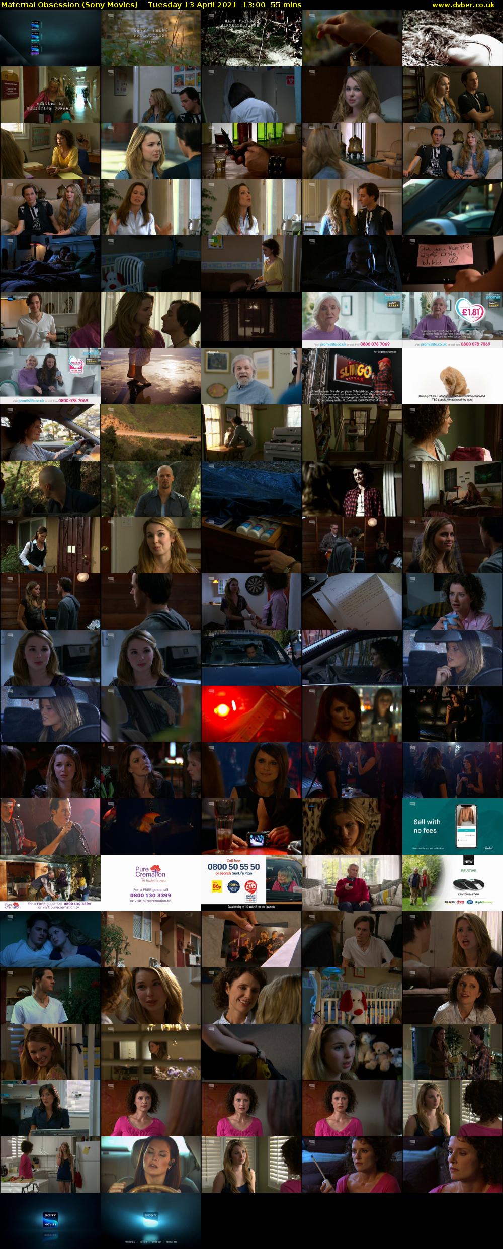 Maternal Obsession (Sony Movies) Tuesday 13 April 2021 13:00 - 13:55