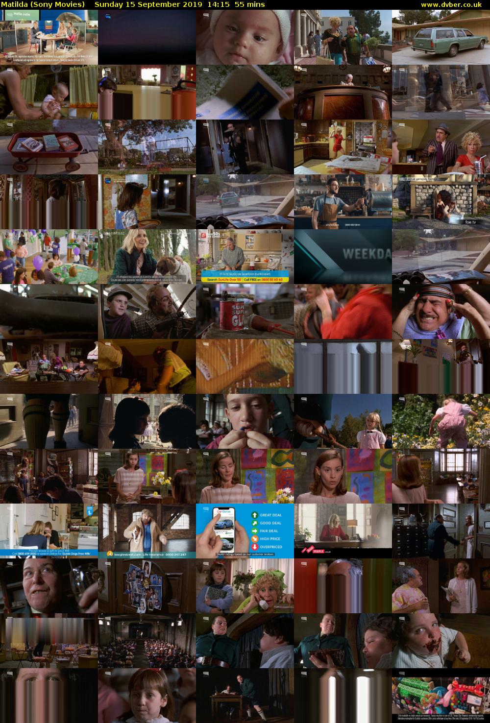 Matilda (Sony Movies) Sunday 15 September 2019 14:15 - 15:10